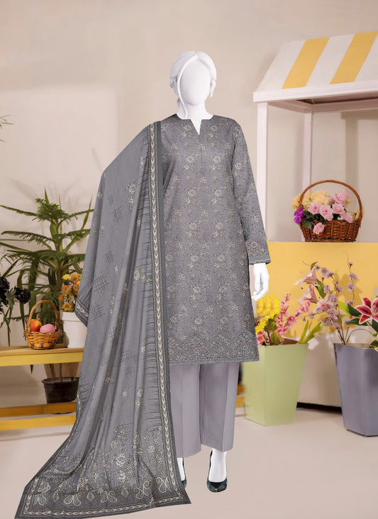 Safina Digital Print Marina Jaquard with Daman Patch 3pc  SF618