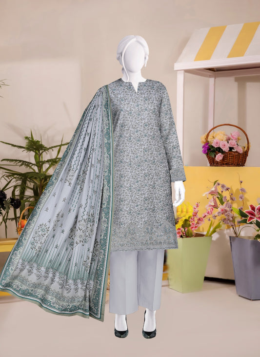 Safina Digital Print Marina Jaquard with Daman Patch 3pc  SF617