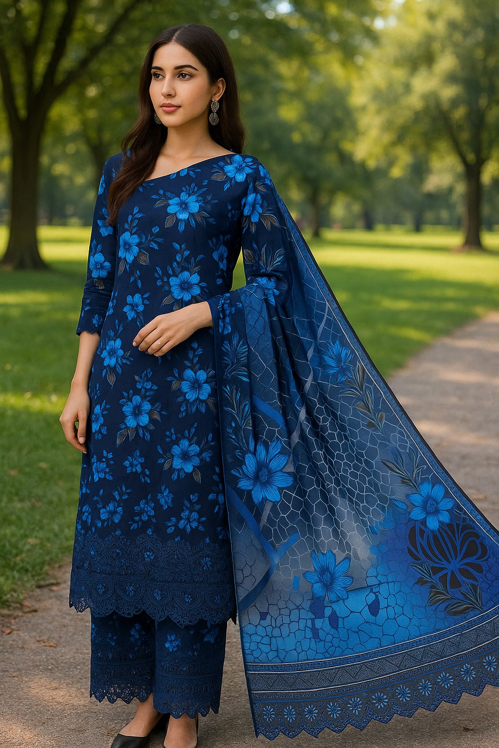 Alkaram Stapple Bana Dora Boring Daman 3PC AK0618