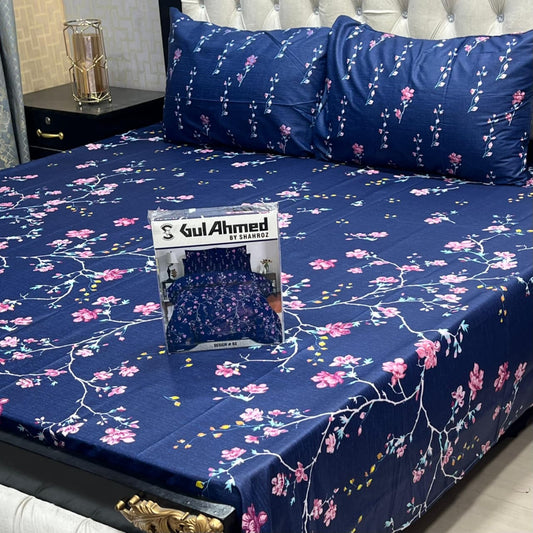 3 pcs GIFT pack KING size BED sheet 3004