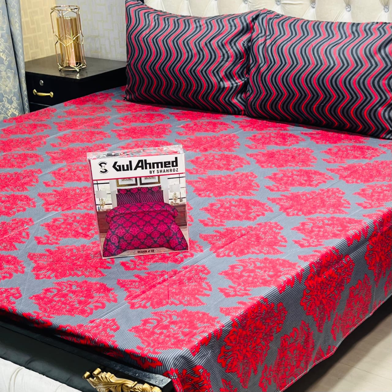 3 pcs GIFT pack KING size BED sheet 3003