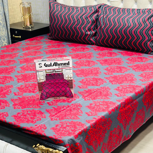 3 pcs GIFT pack KING size BED sheet 3003