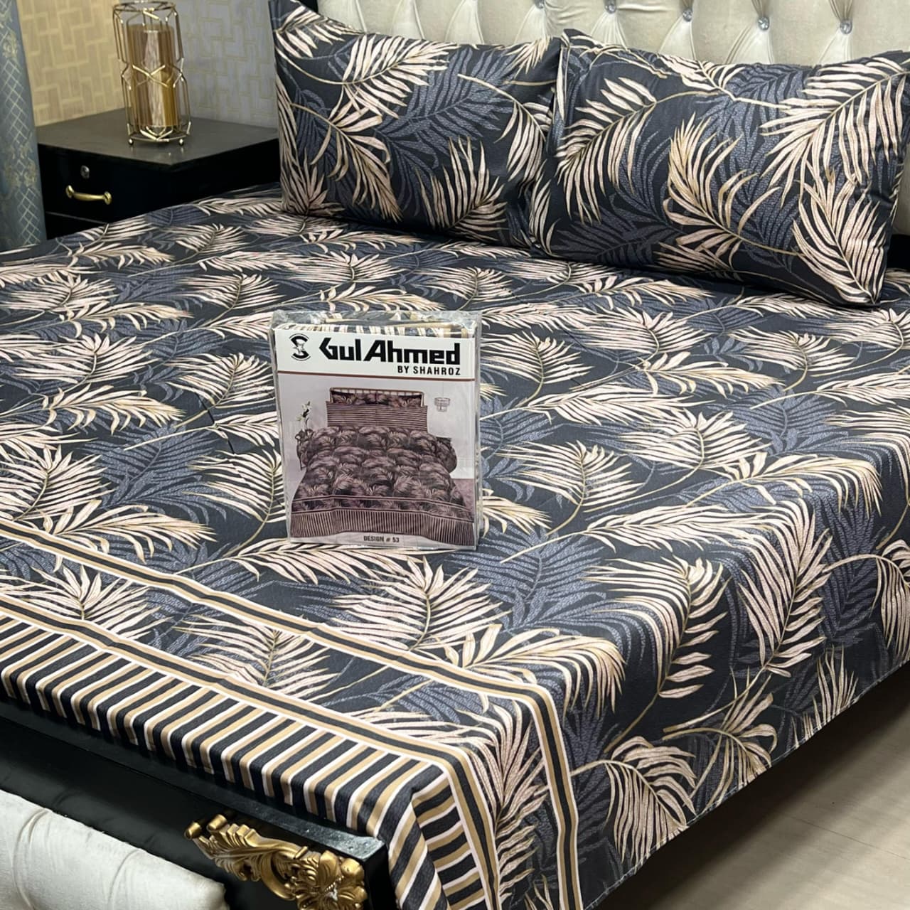 3 pcs GIFT pack KING size BED sheet 3006
