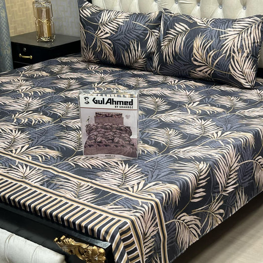 3 pcs GIFT pack KING size BED sheet 3006