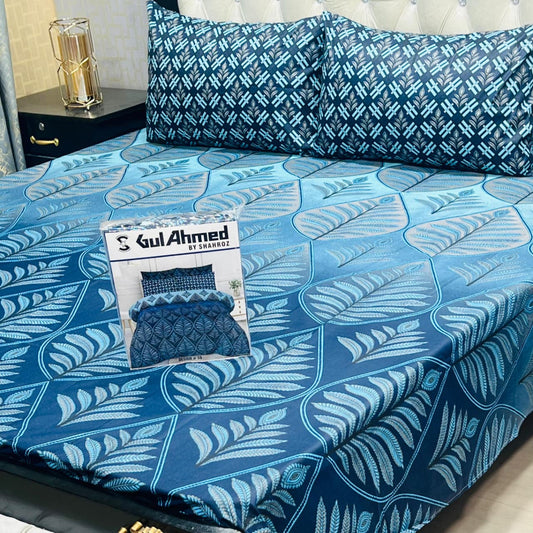 3 pcs GIFT pack KING size BED sheet 3008