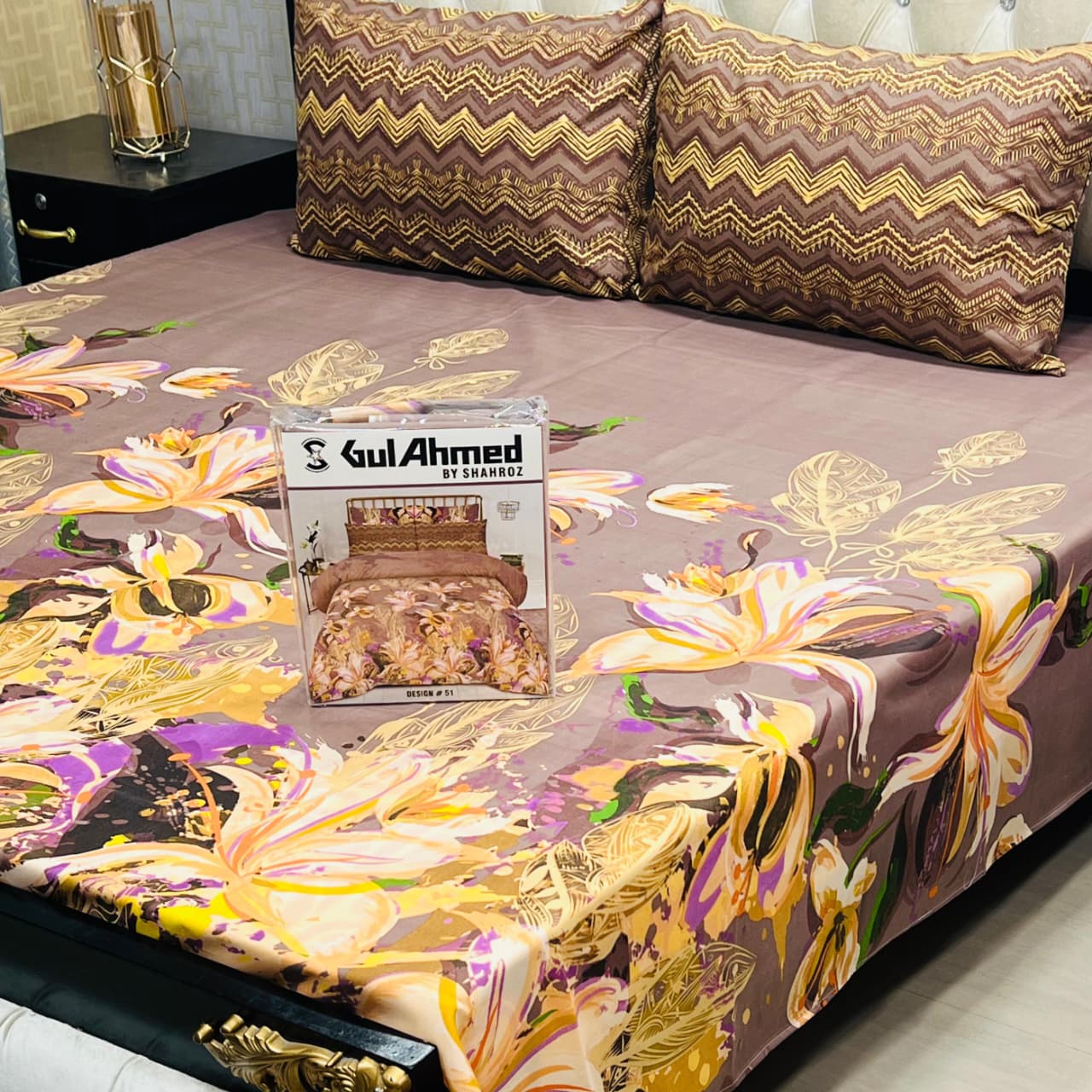 3 pcs GIFT pack KING size BED sheet 3009