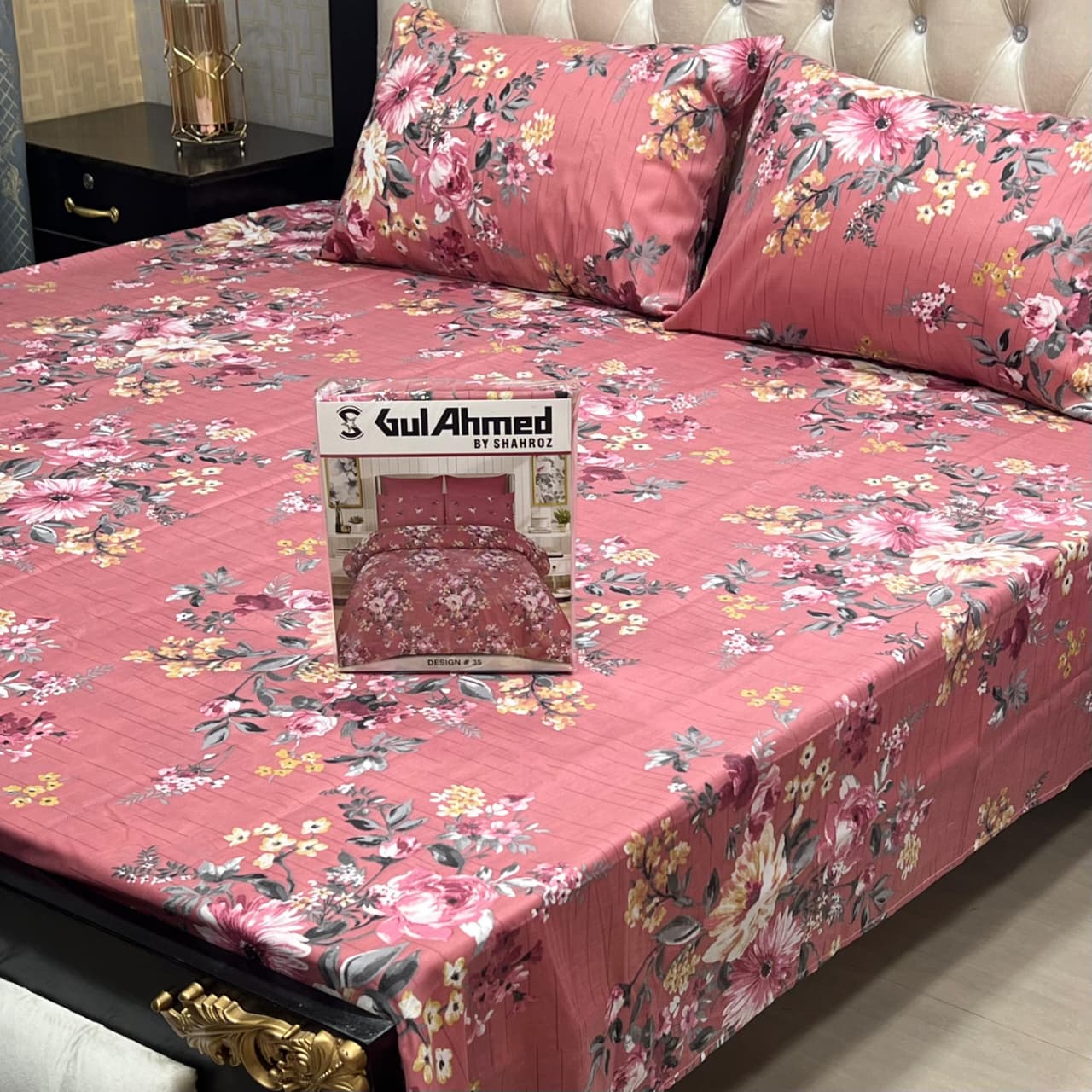 3 pcs GIFT pack KING size BED sheet 3018