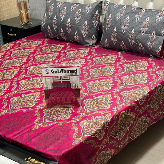 3 pcs GIFT pack KING size BED sheet 3025