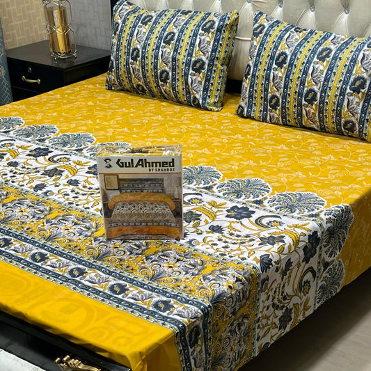 3 pcs GIFT pack KING size BED sheet 3026