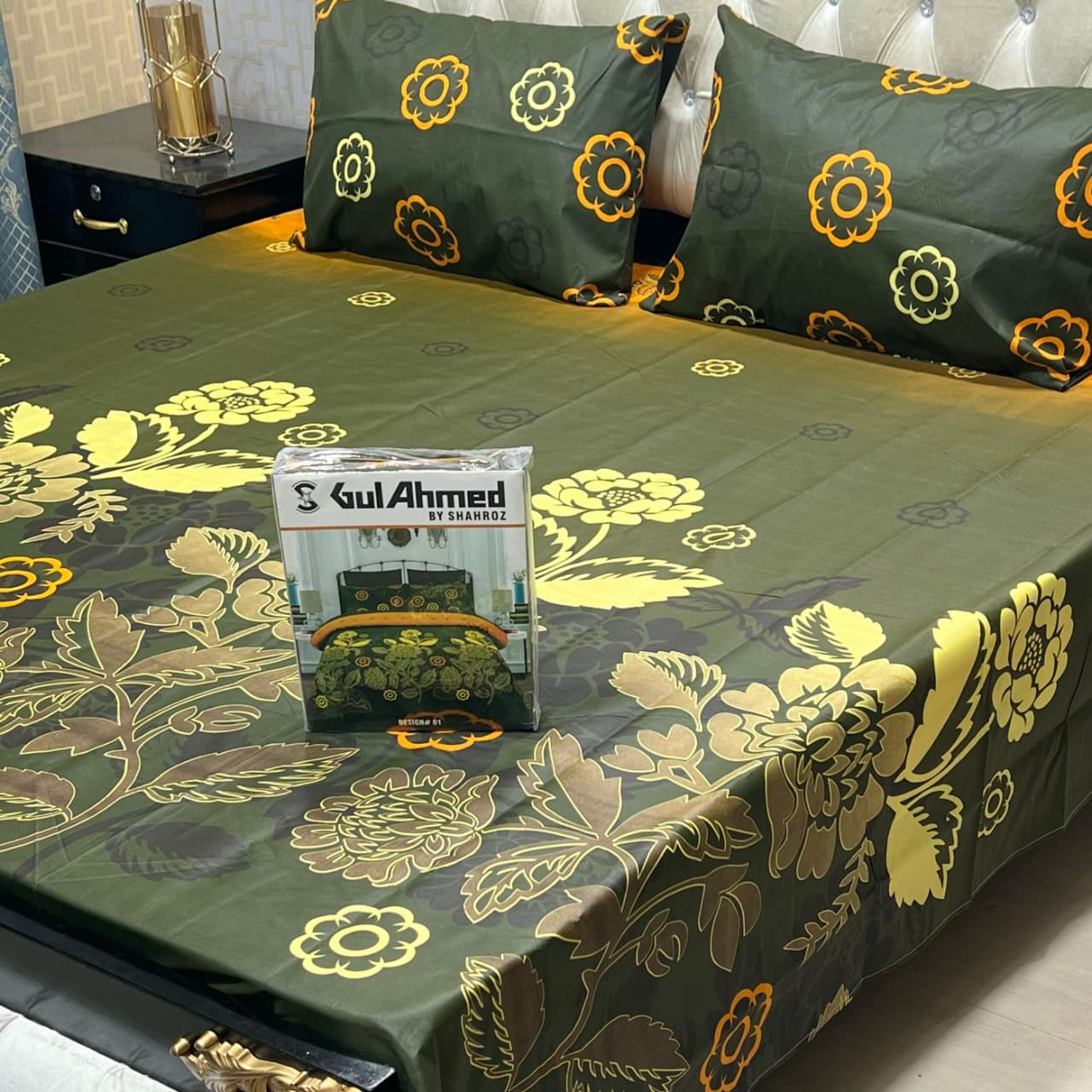 3 pcs GIFT pack KING size BED sheet 3028