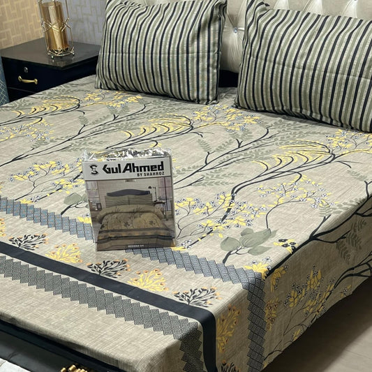 3 pcs GIFT pack KING size BED sheet 3029