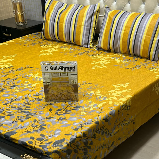 3 pcs GIFT pack KING size BED sheet 3033
