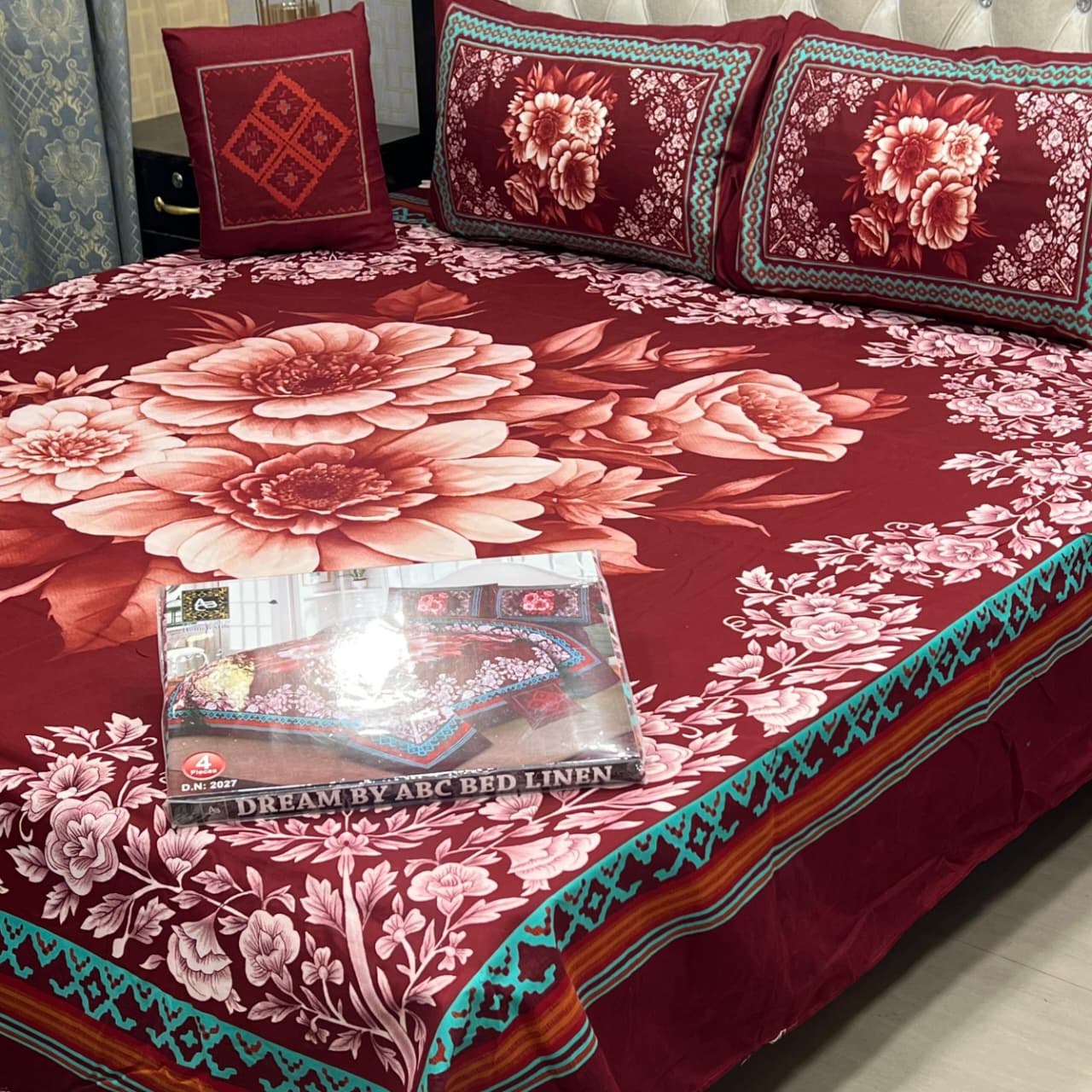 DESIGNER Bed Sheets 4Pec 11223