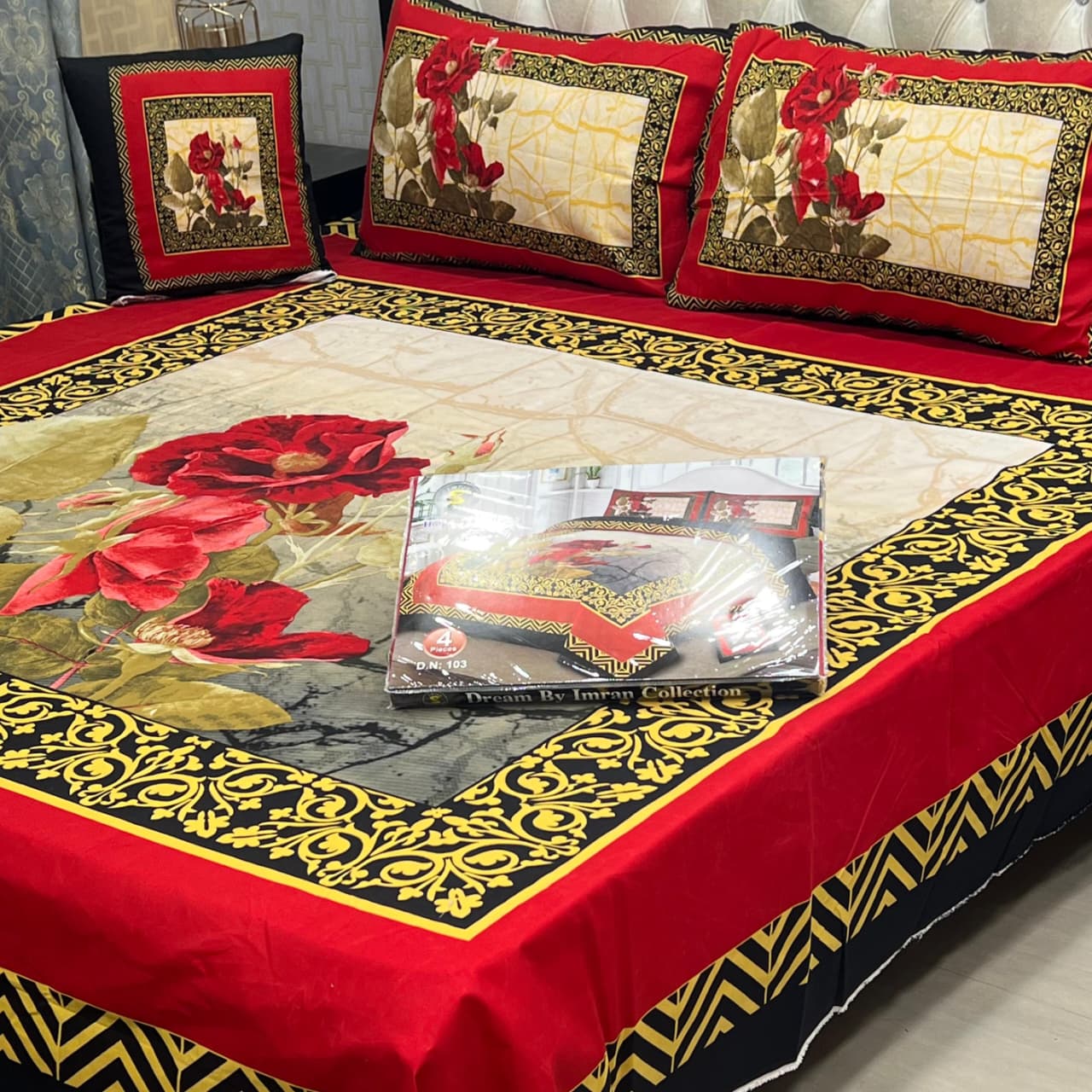 DESIGNER Bed Sheets 4Pec 11214