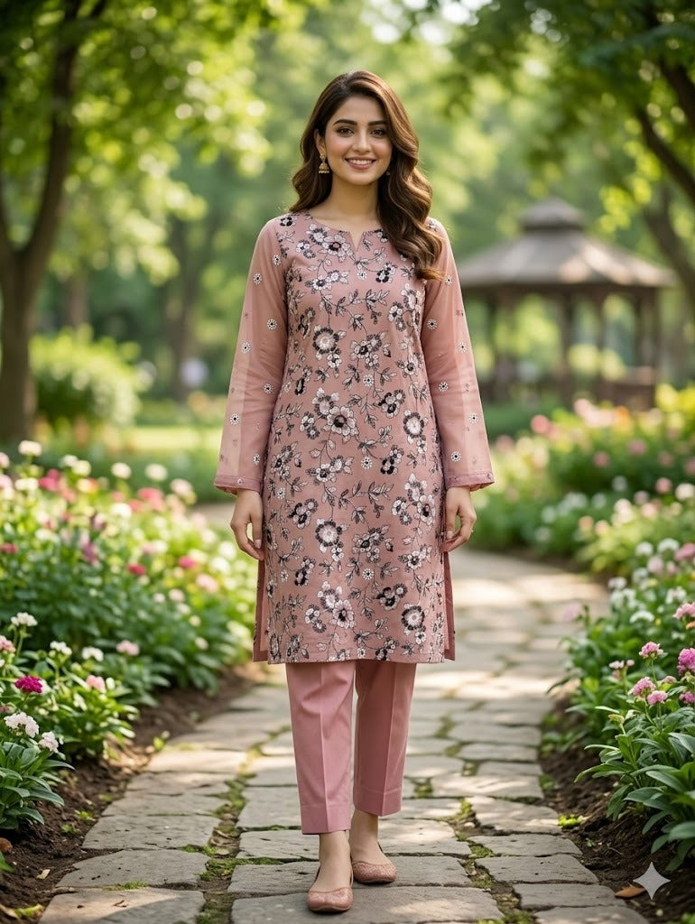 Bareeze Embroidered 2-Piece Lawn Un-stiched 07