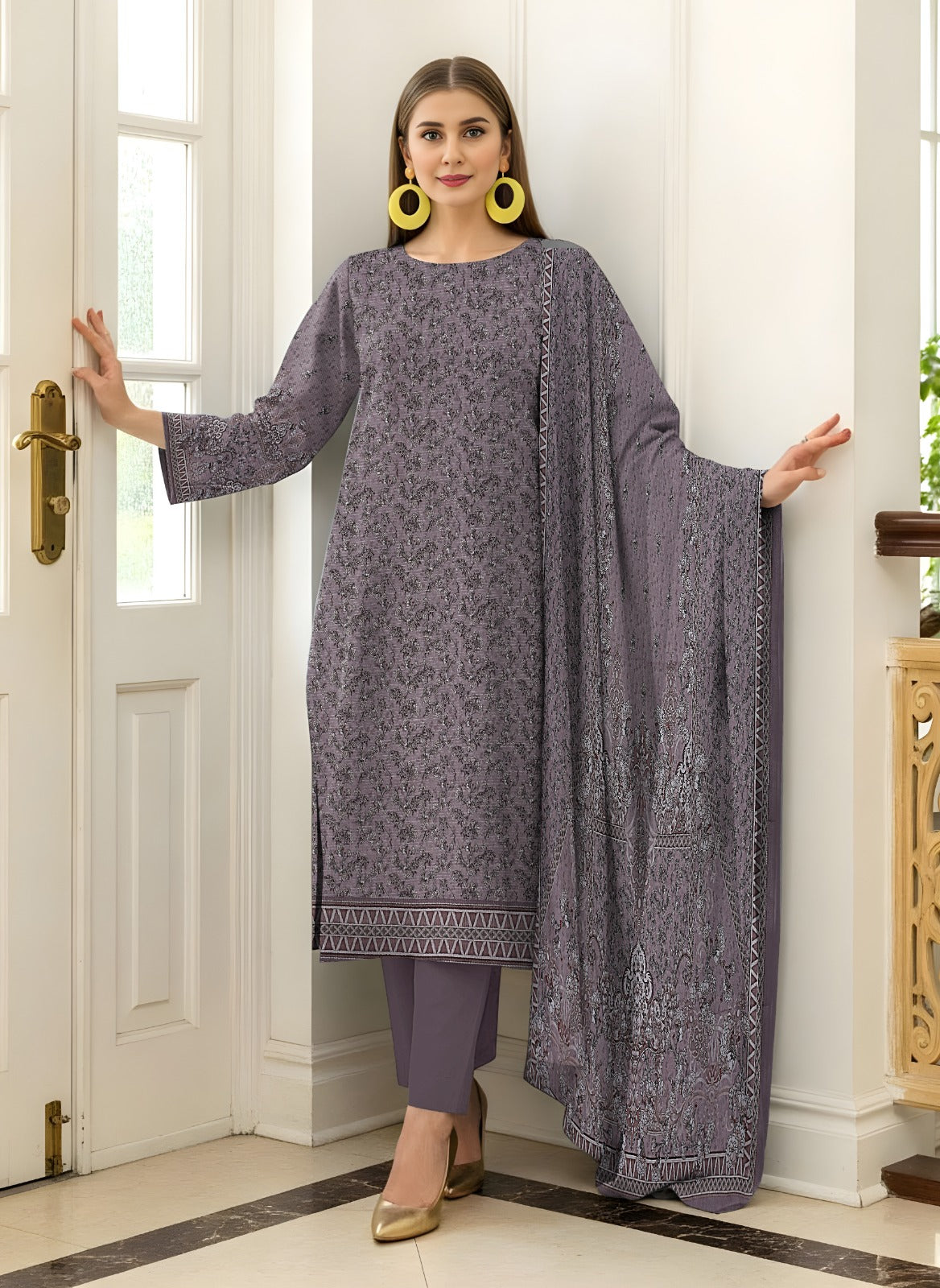 Sapphire Lawn 3 Pcs Premium Quality  8102