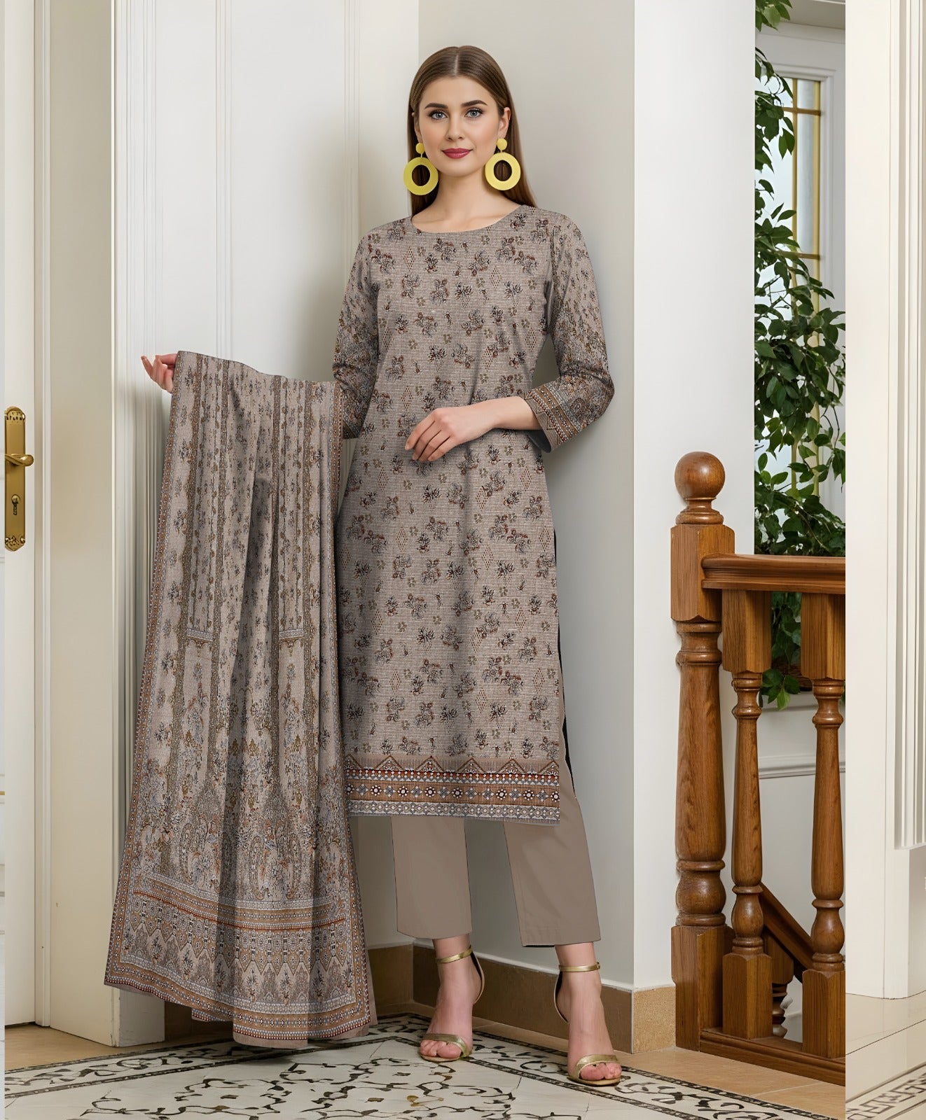 Sapphire Lawn 3 Pcs Premium Quality  8106