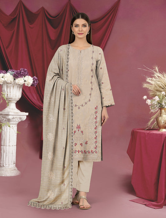 Lawn Embroidered 3-Piece Un-Stiched Suit by Baroque
