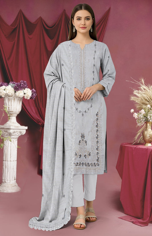 Lawn Embroidered 3-Piece Un-Stiched Suit by Baroque