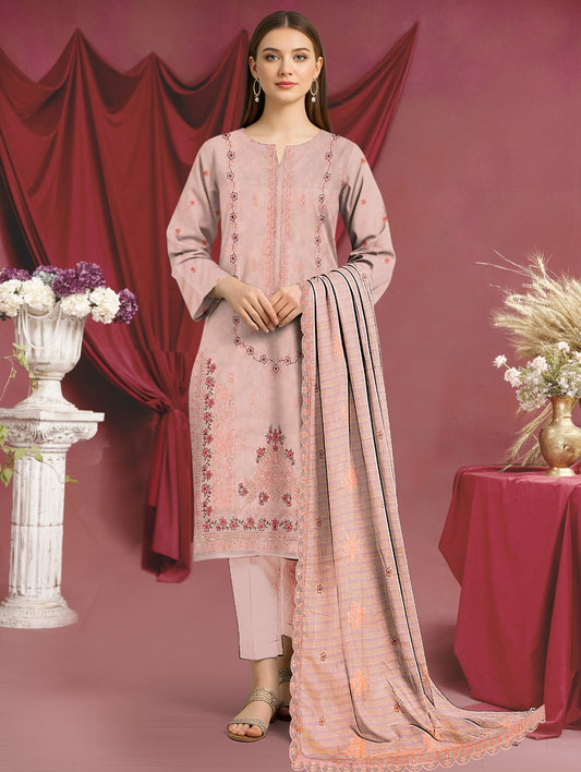 Lawn Embroidered 3-Piece Un-Stiched Suit by Baroque