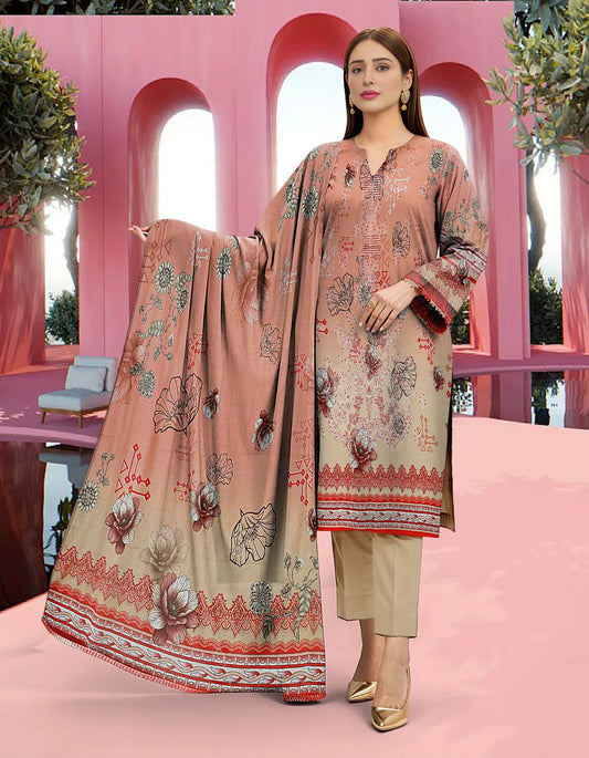 Gul Ahmed 3PC Digital Printed Embroidered