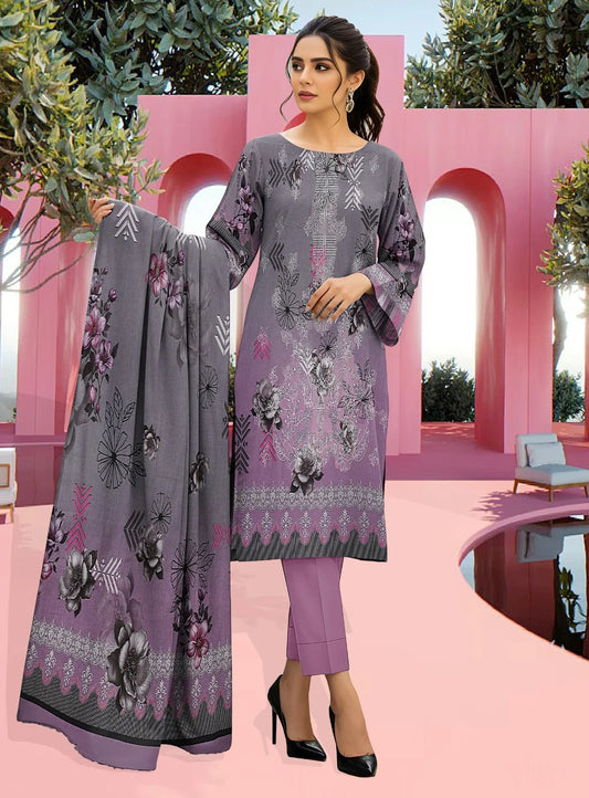 Gul Ahmed 3PC Digital Printed Embroidered