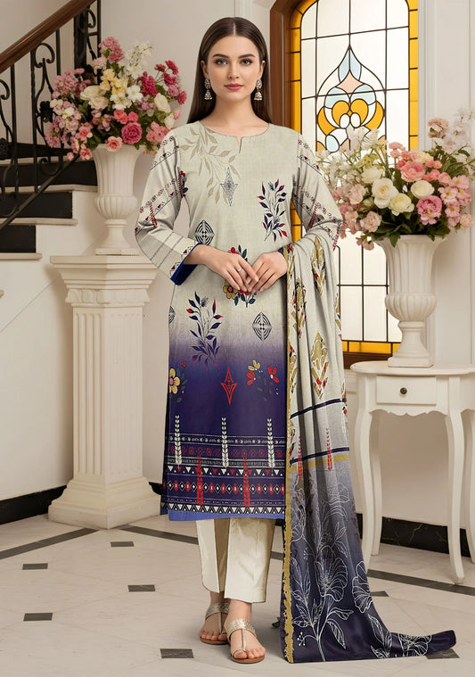 ZyraStores Cross Slub V-545 3PC Digital Printed 10