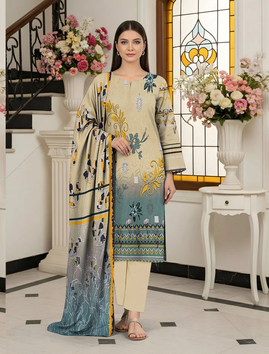 ZyraStores Cross Slub V-545 3PC Digital Printed 06