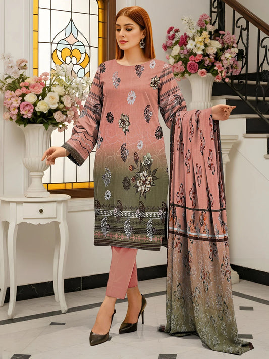 ZyraStores Cross Slub V-545 3PC Digital Printed 03