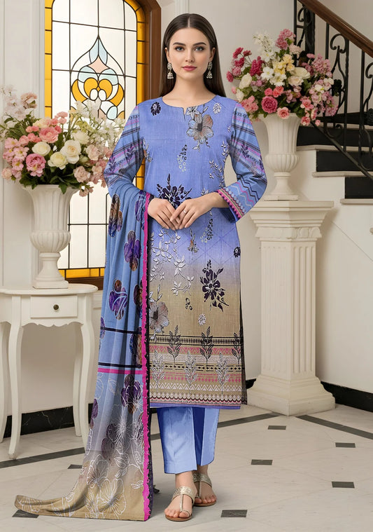 ZyraStores Cross Slub V-545 3PC Digital Printed 02